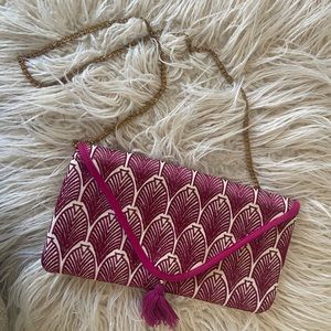 Great Condition; Francesca’s Collection Boho Embroidered Clutch Bag
